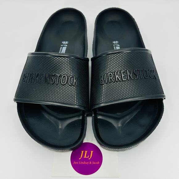 Birkenstock Men's Barbados Essentials EVA Black Slide Sandals Size 44 EU/ 11 US - Picture 1 of 12
